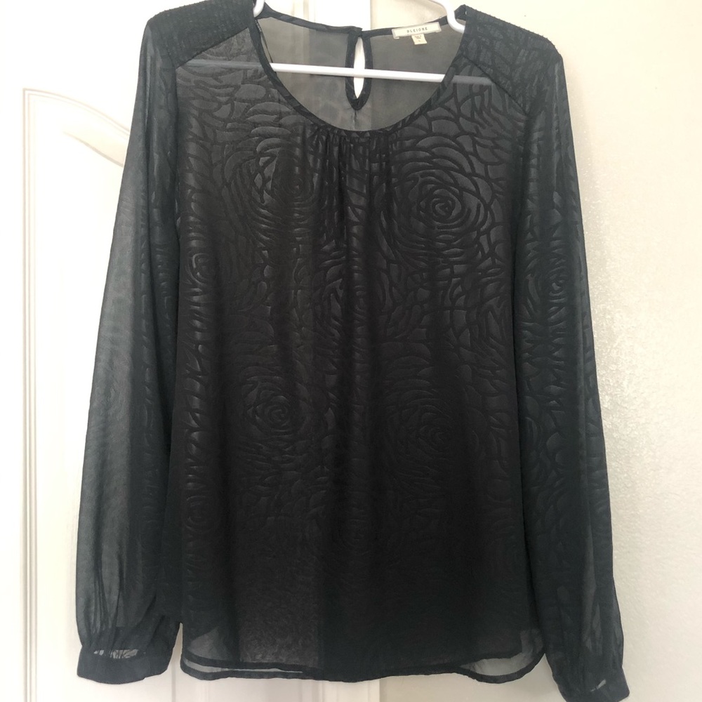 Black sheer blouse